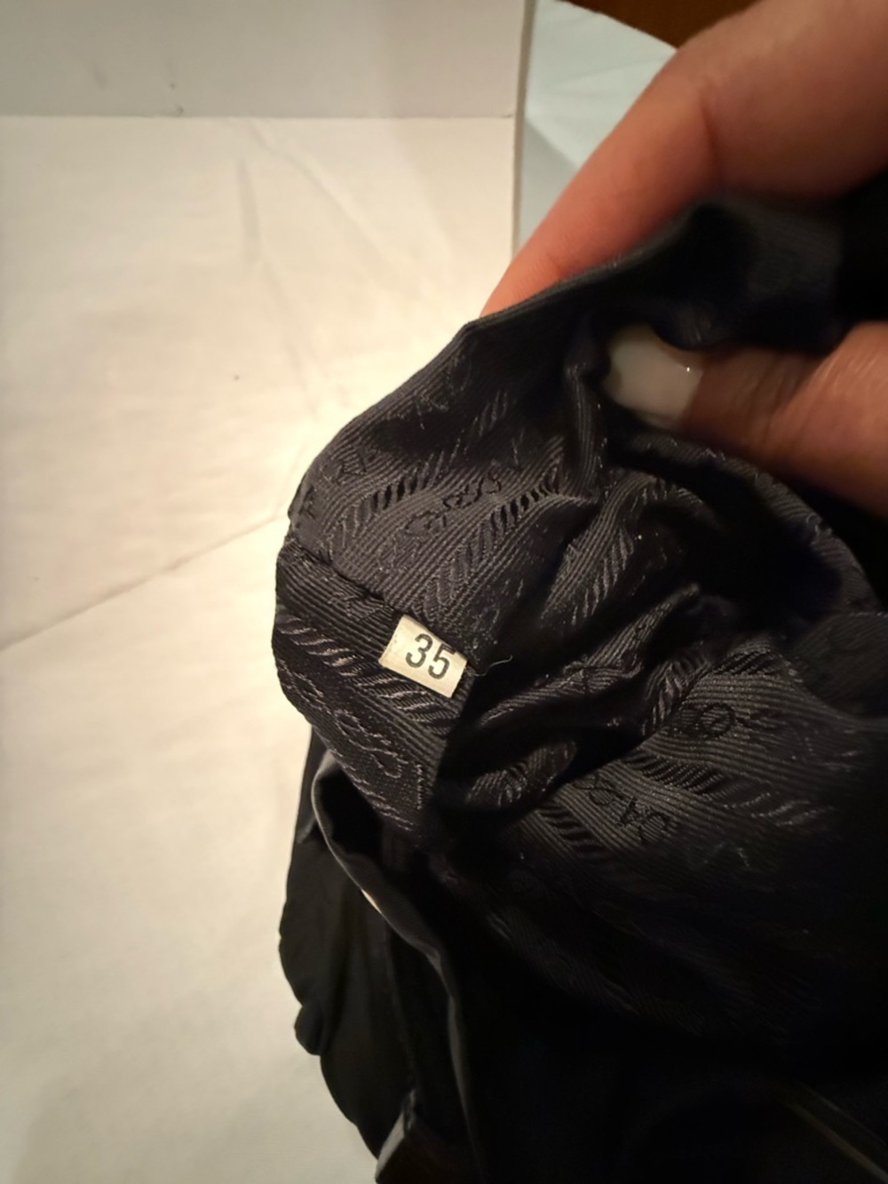 Prada Black Nylon Drawstring Backpack with Front Zip Pocket - Picture 12 of 14